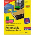 Avery Avery® Removable Self-Adhesive Multipurpose Labels, 1 x 2-5/8, Assorted Neon, 360/Pack 6479